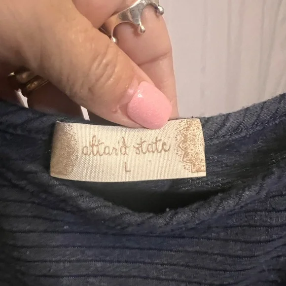 Altar’d state blouse, blue gray in color size large - Picture 2 of 3